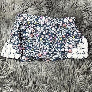 Toughskins Girl's Woven Shorts | Floral | Navy | Size M(5/6)